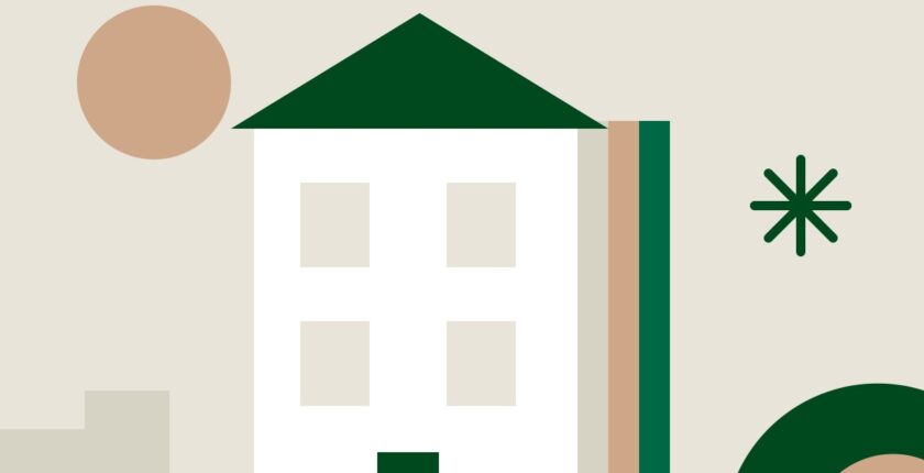 Ilustração: fachada com camadas de isolamento