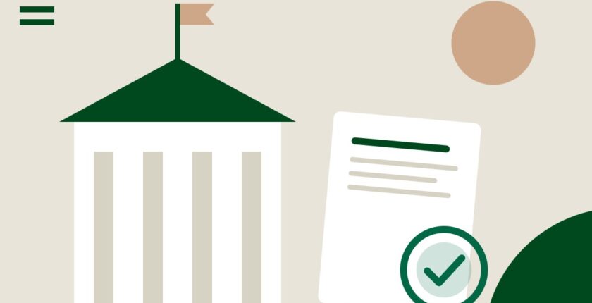 Ilustração: câmara municipal e documento aprovado
